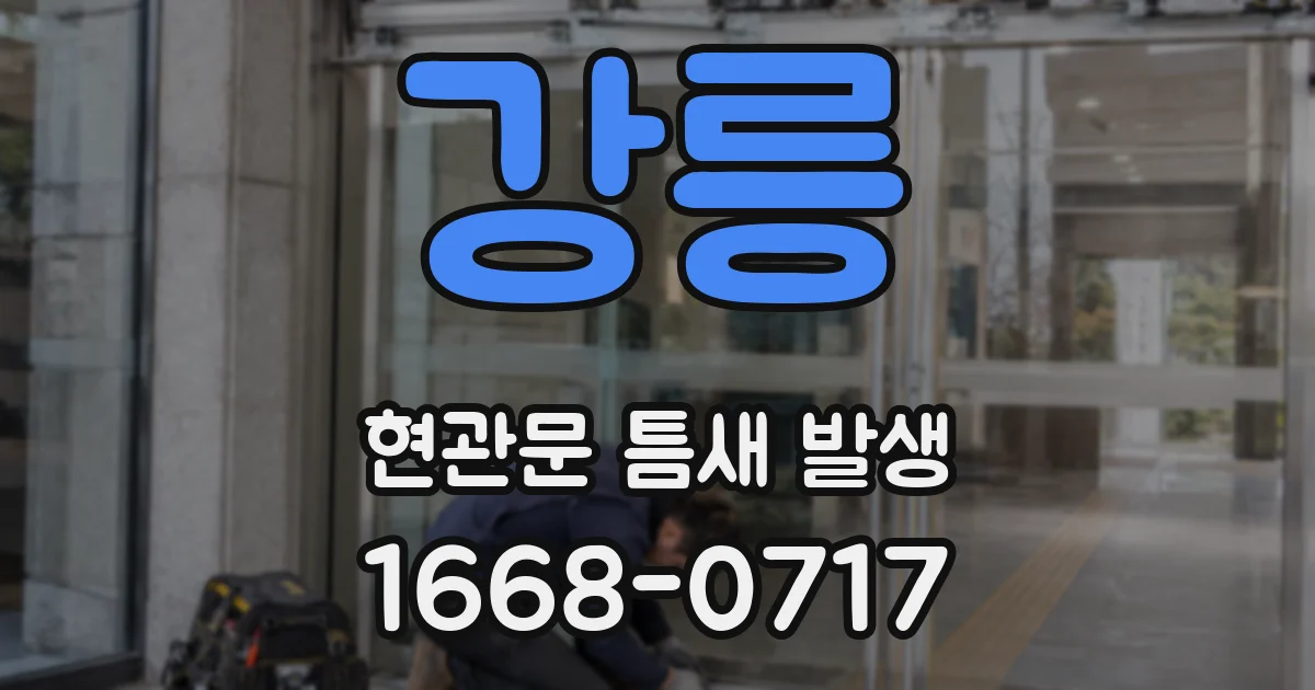 강릉 현관문 틈새 발생