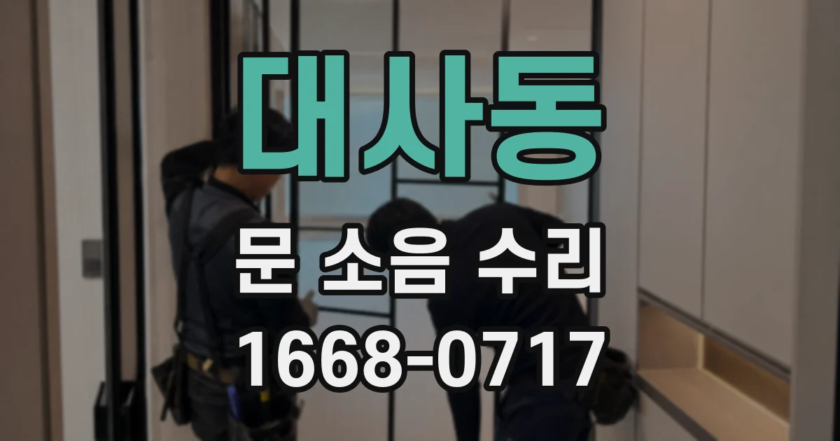 대사동 문 소음 수리