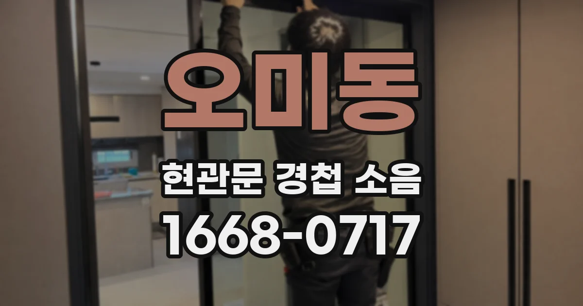 오미동 현관문 경첩 소음