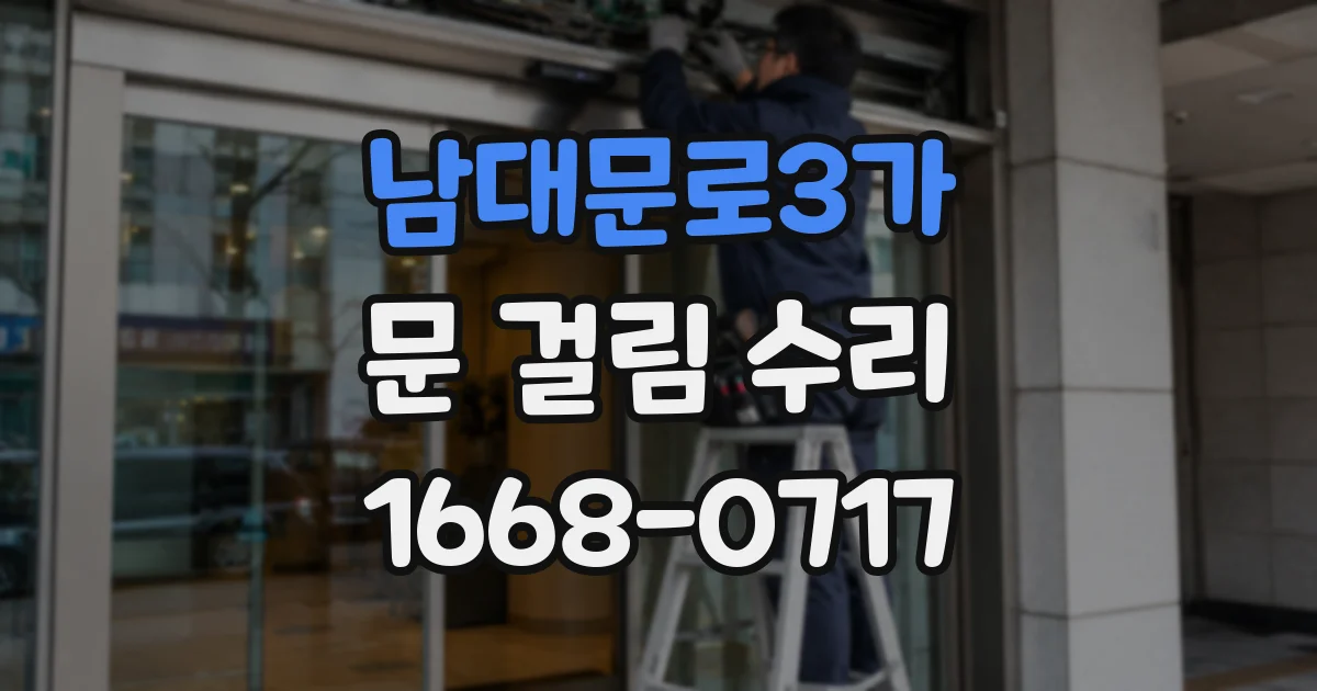 남대문로3가 문 걸림 수리