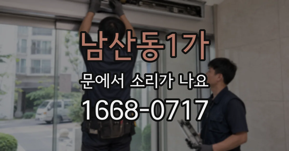 남산동1가 문에서 소리가 나요