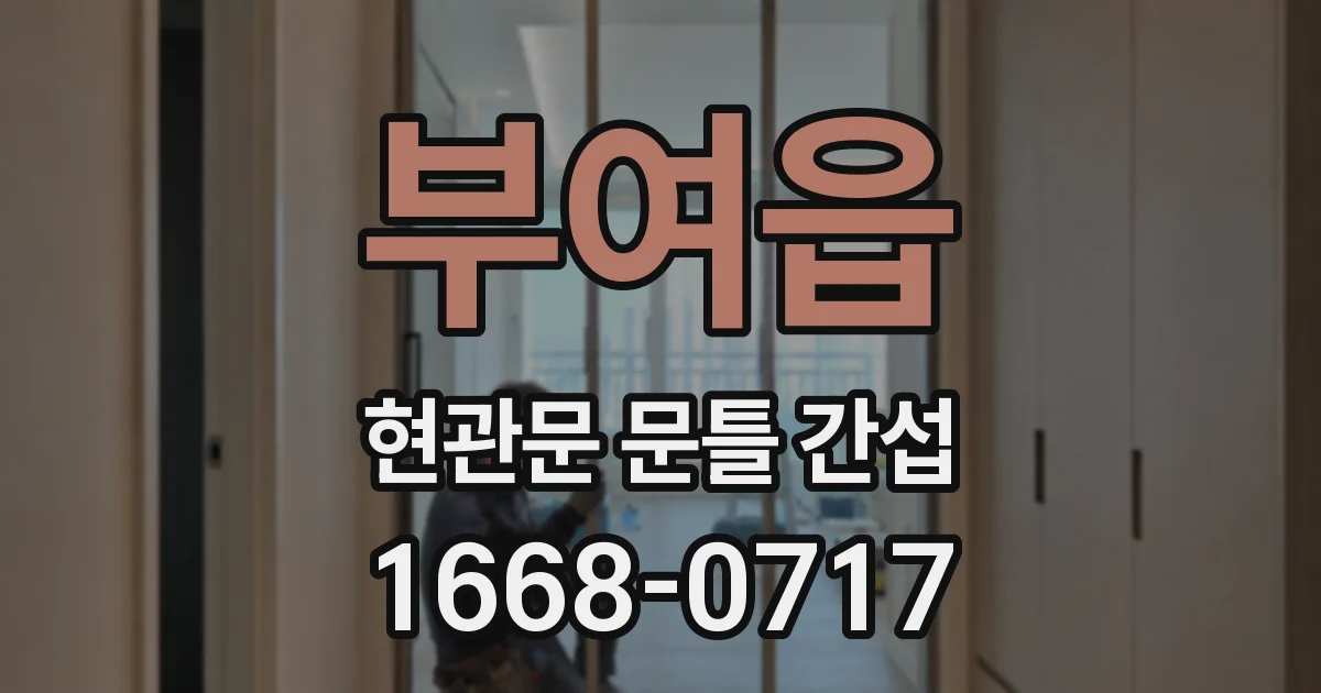 부여읍 현관문 문틀 간섭