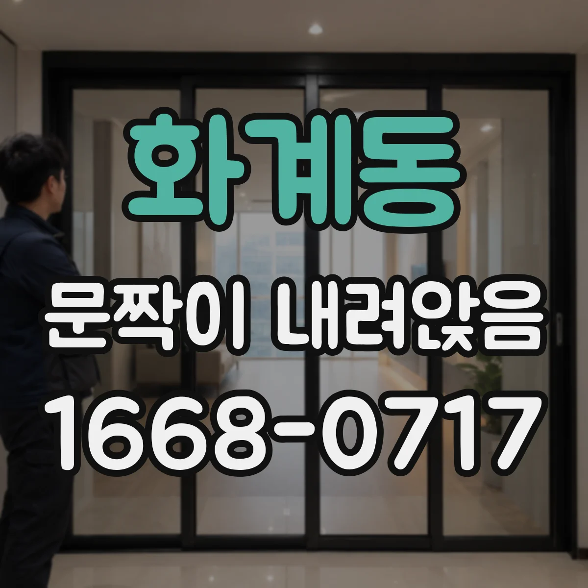 화계동 문짝이 내려앉음