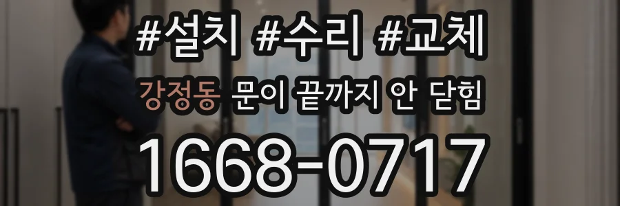 강정동 문이 끝까지 안 닫힘