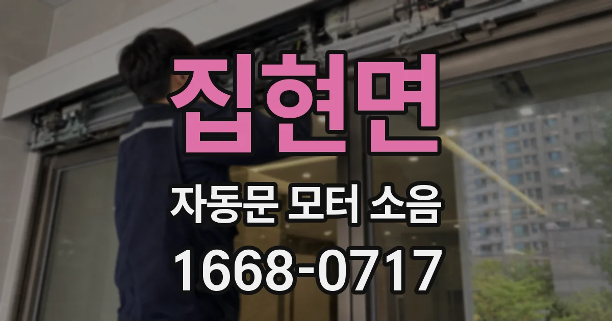 집현면 자동문 모터 소음