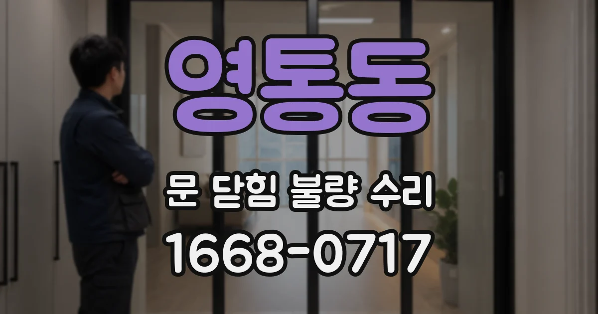 영통동 문 닫힘 불량 수리