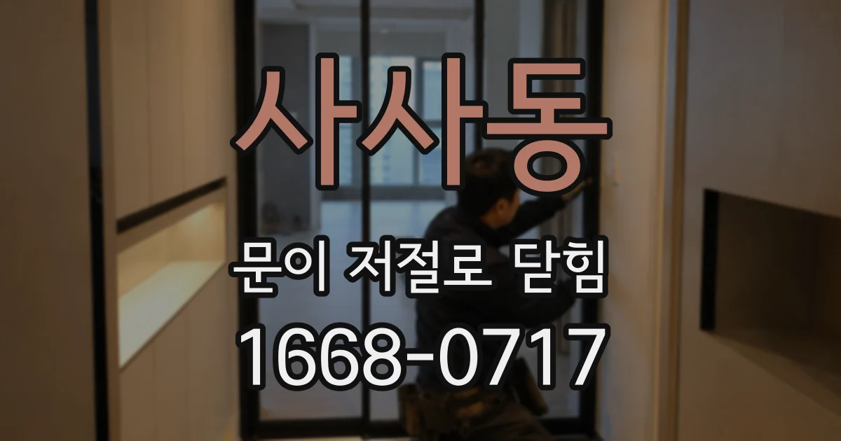 사사동 문이 저절로 닫힘