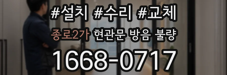 종로2가 현관문 방음 불량