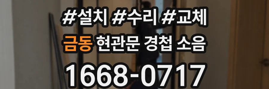 금동 현관문 경첩 소음