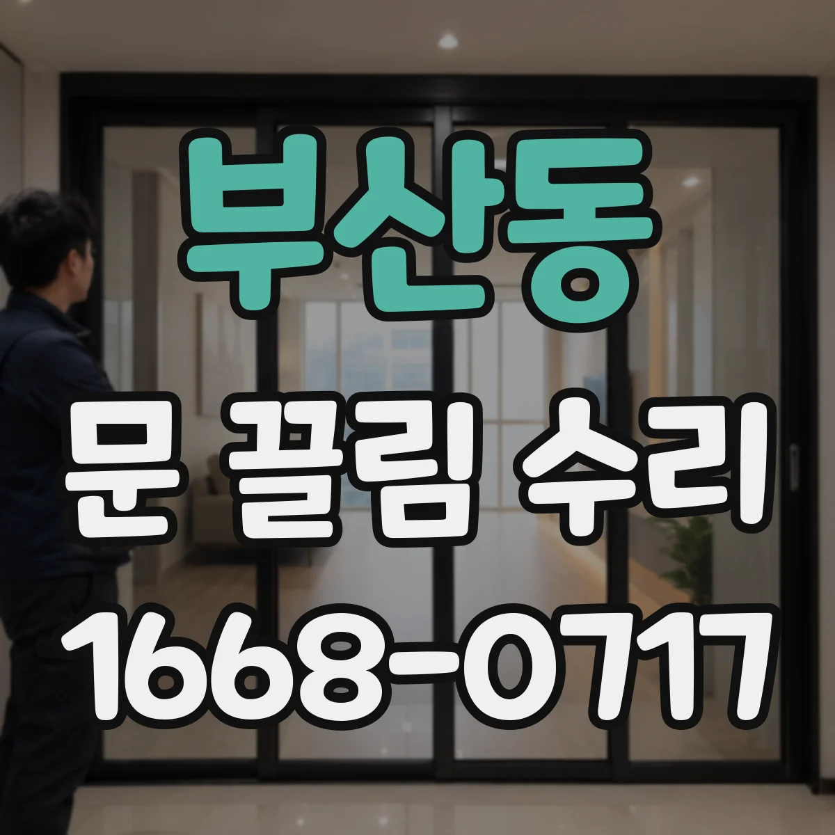 부산동 문 끌림 수리