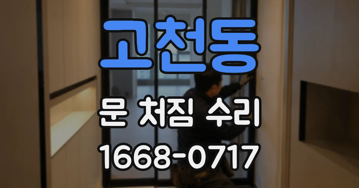 고천동 문 처짐 수리