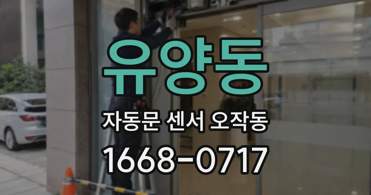 유양동 자동문 센서 오작동