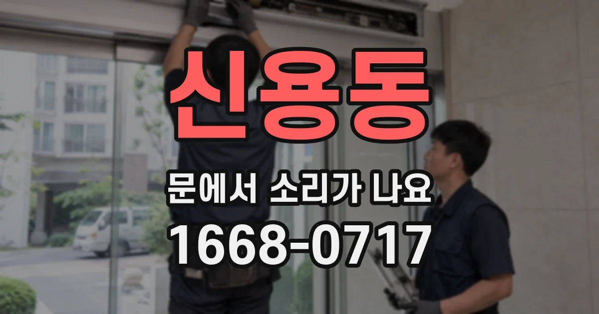 신용동 문에서 소리가 나요