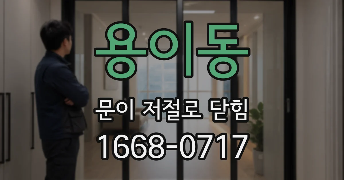 용이동 문이 저절로 닫힘