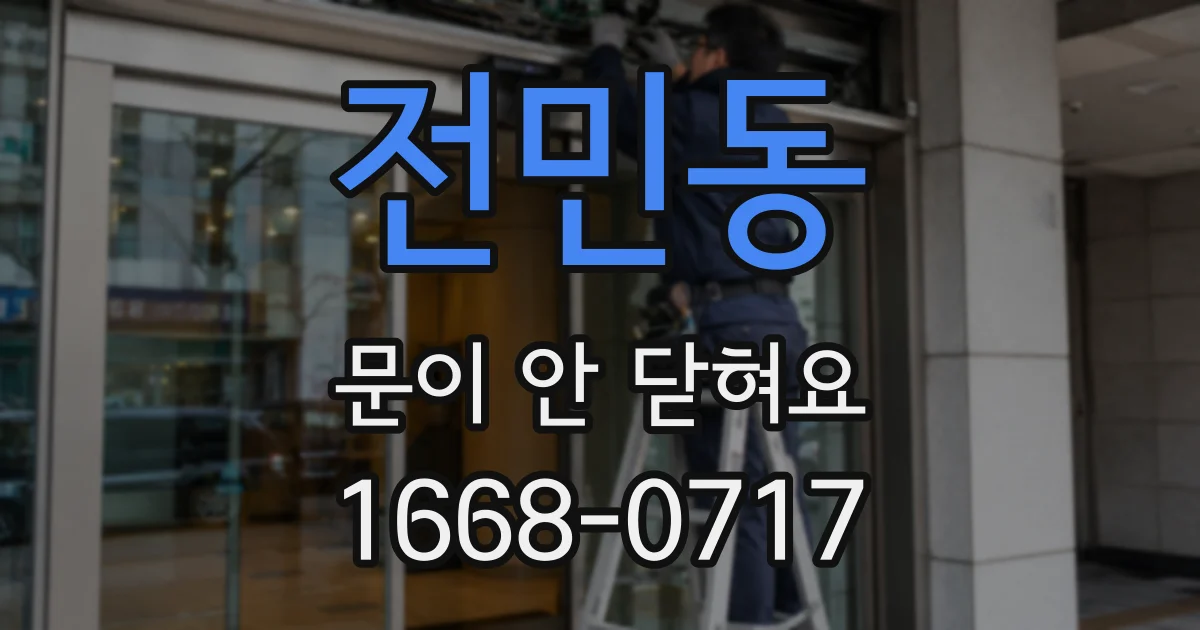 전민동 문이 안 닫혀요