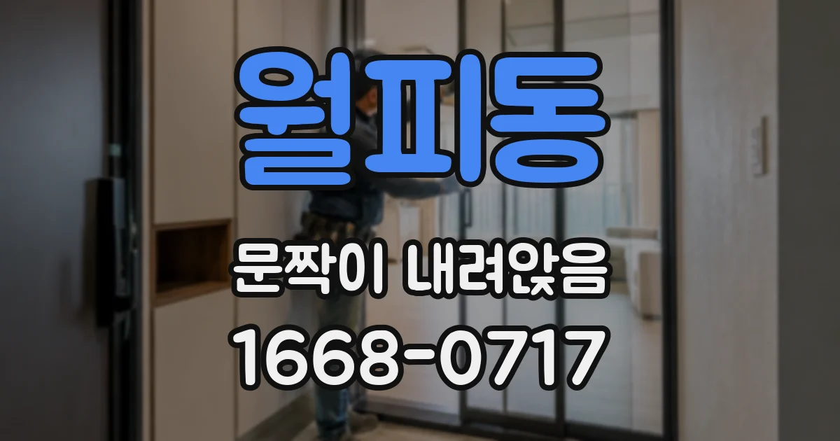 월피동 문짝이 내려앉음