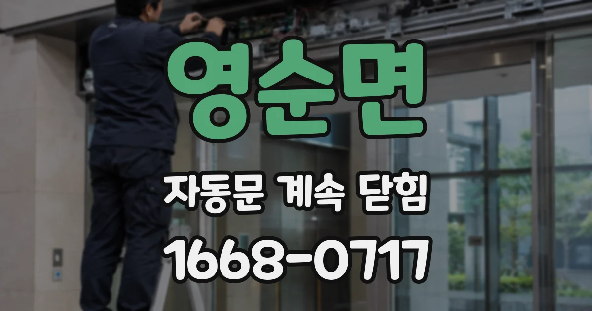 영순면 자동문 계속 닫힘