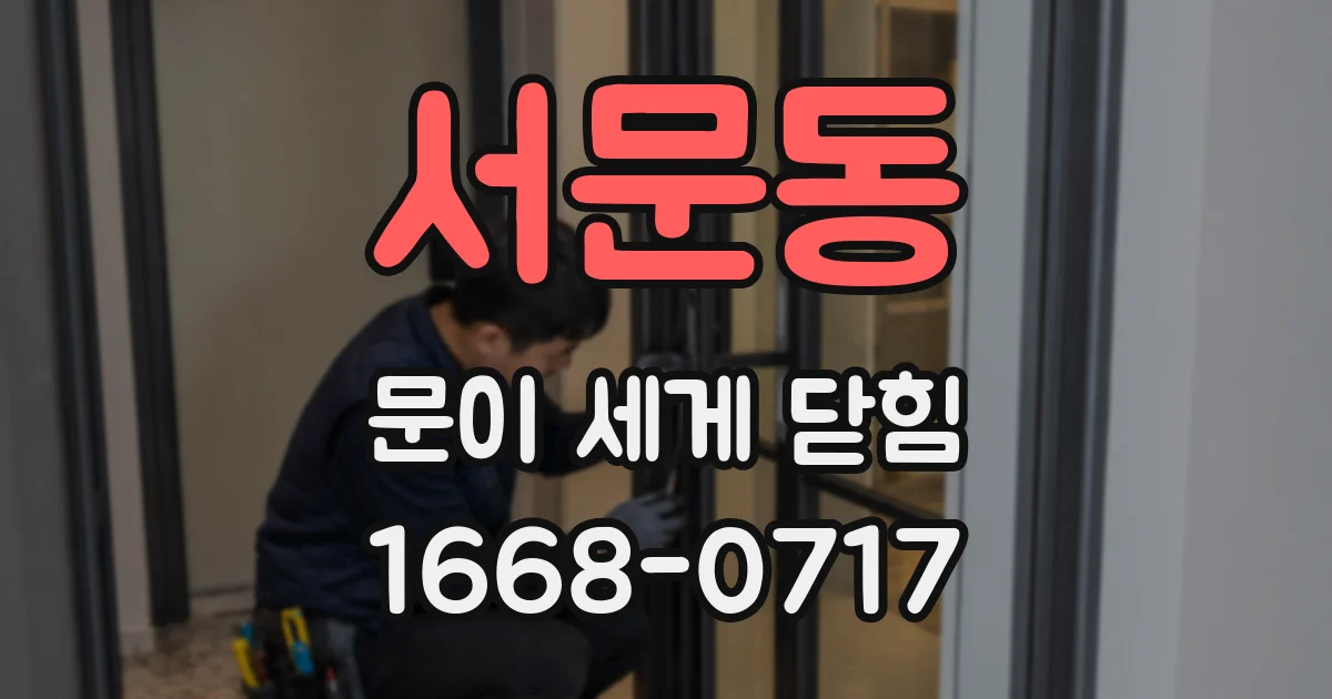 서문동 문이 세게 닫힘