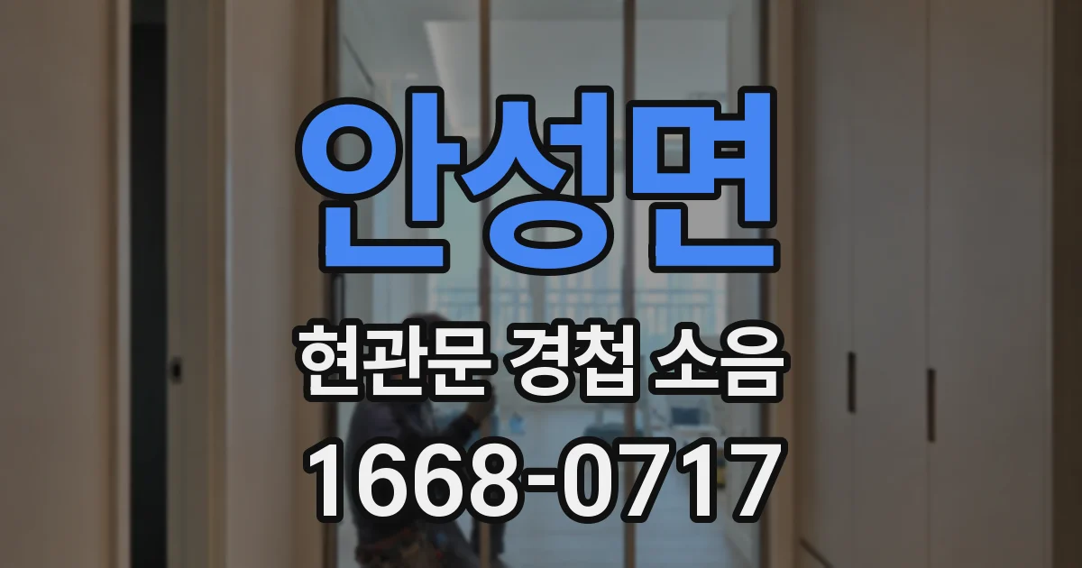 안성면 현관문 경첩 소음