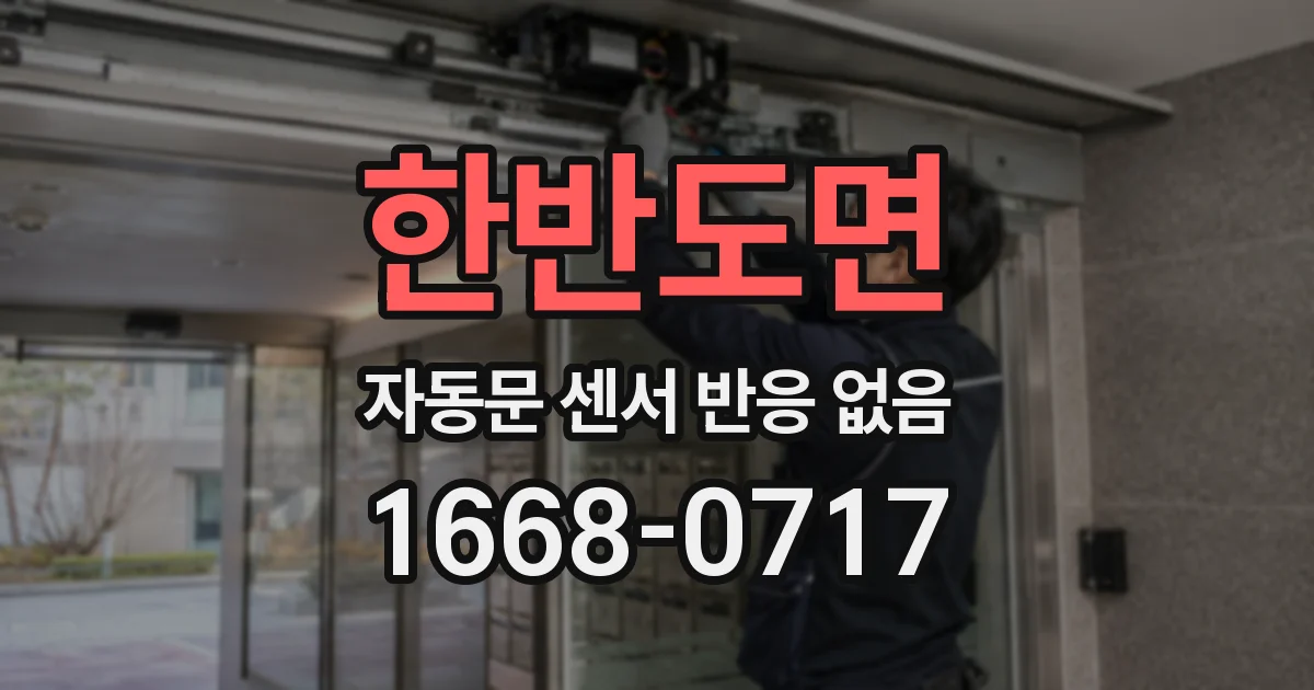 한반도면 자동문 센서 반응 없음