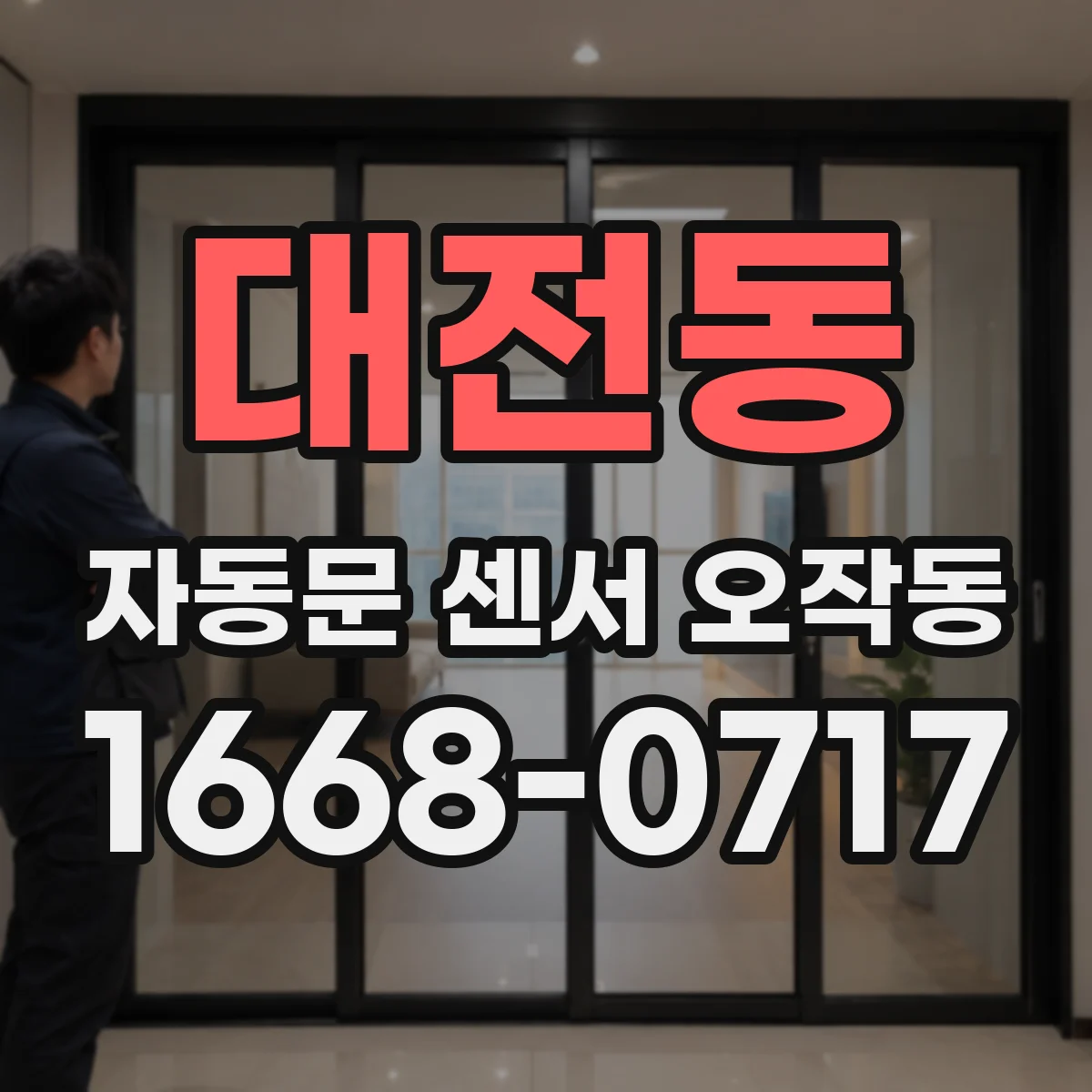 대전동 자동문 센서 오작동