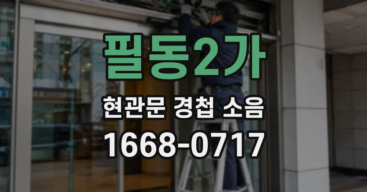 필동2가 현관문 경첩 소음