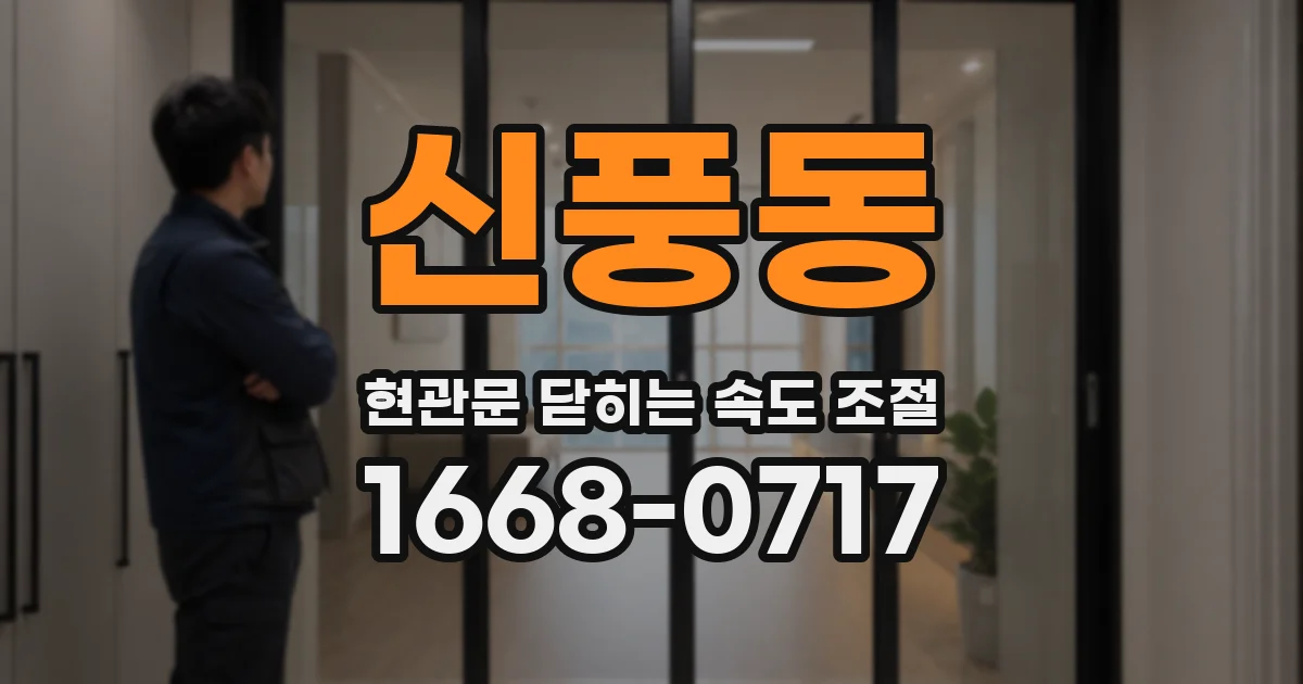 신풍동 현관문 닫히는 속도 조절