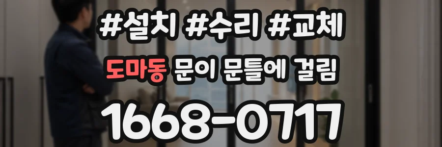 도마동 문이 문틀에 걸림