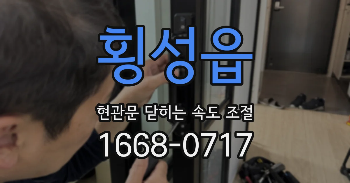 횡성읍 현관문 닫히는 속도 조절
