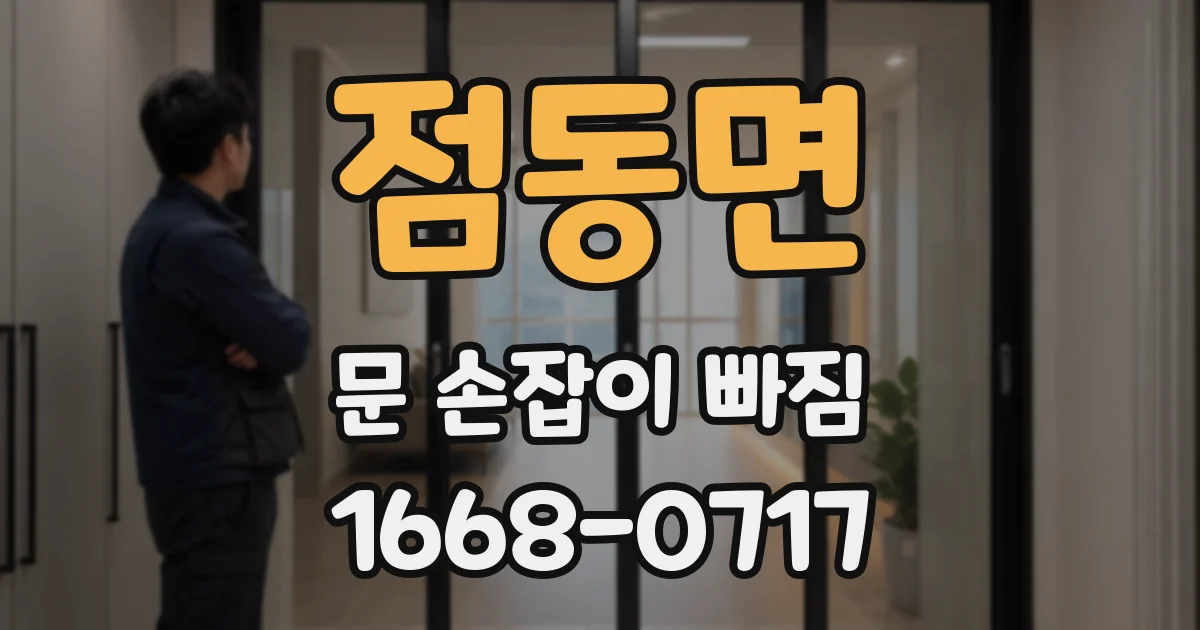 점동면 문 손잡이 빠짐
