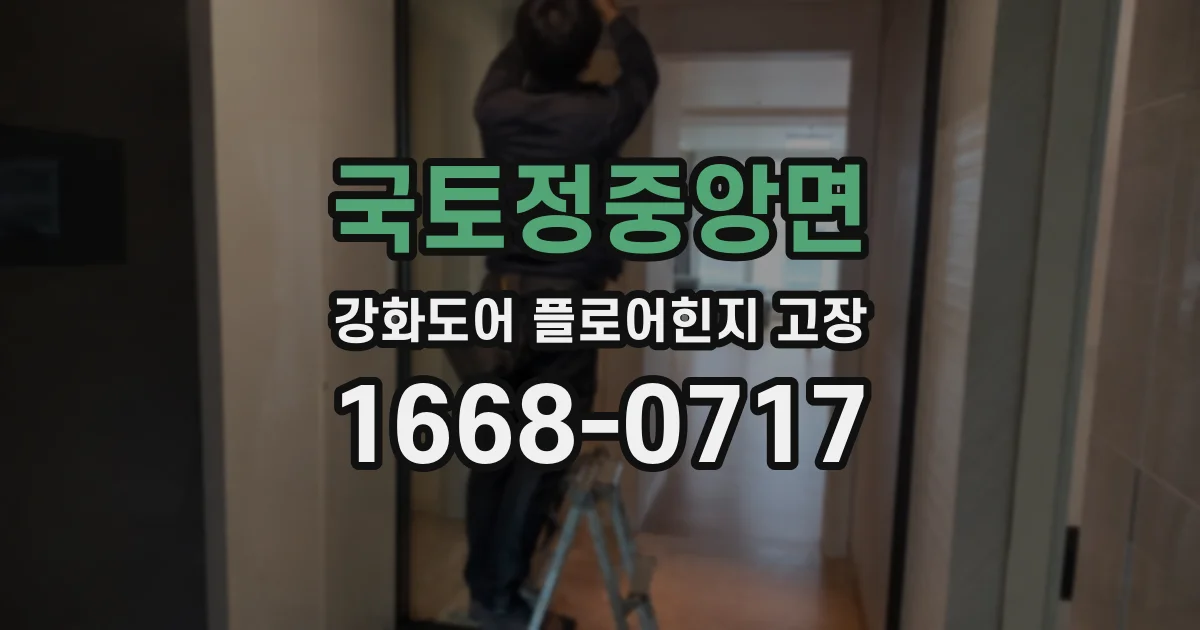 국토정중앙면 강화도어 플로어힌지 고장