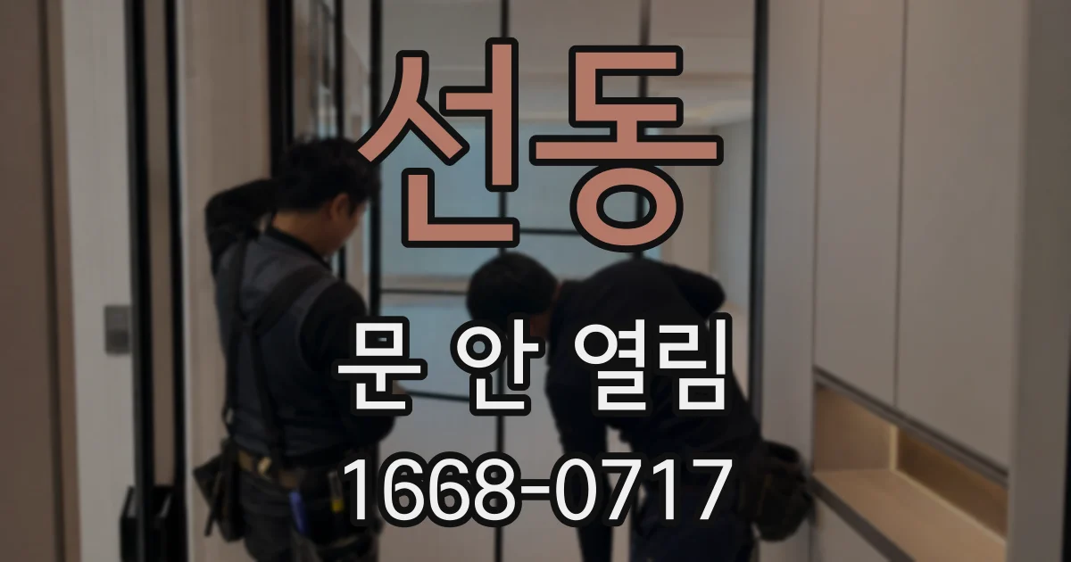 선동 문 안 열림