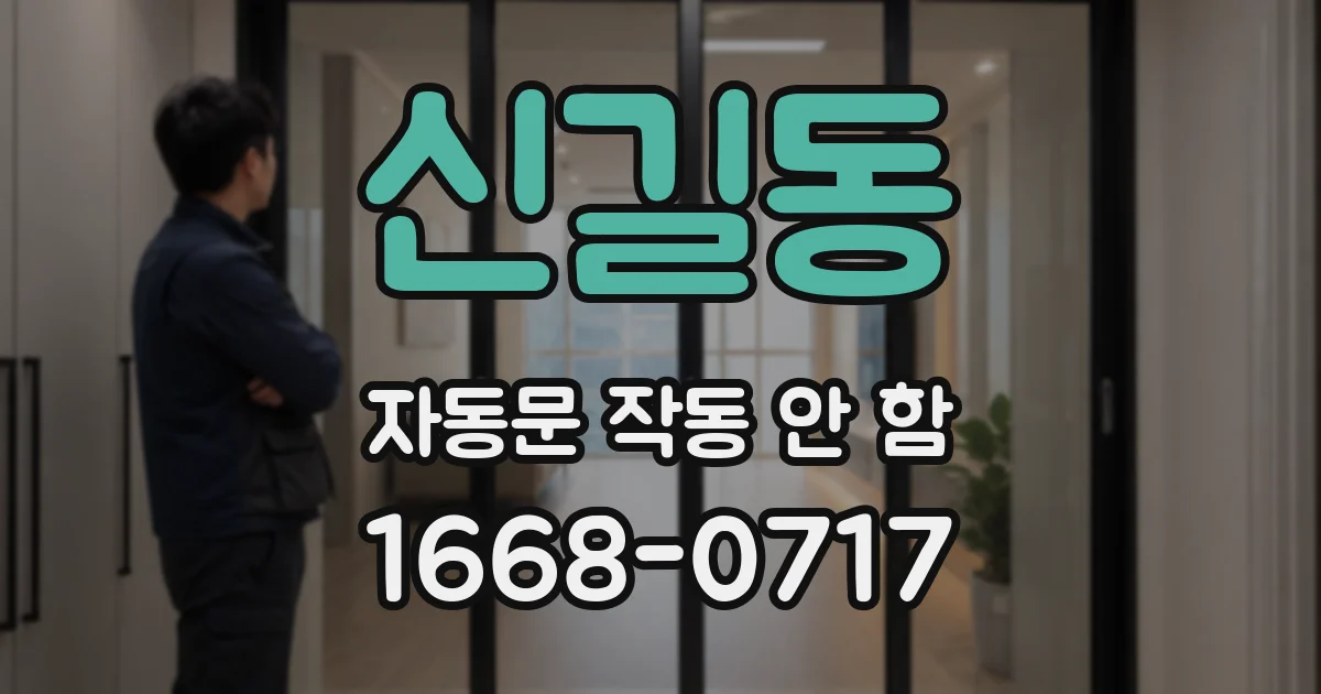 신길동 자동문 작동 안 함