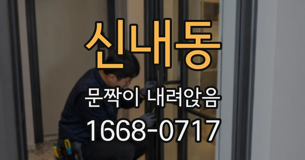 신내동 문짝이 내려앉음