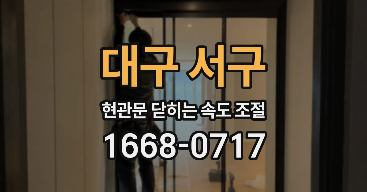 대구 서구 현관문 닫히는 속도 조절