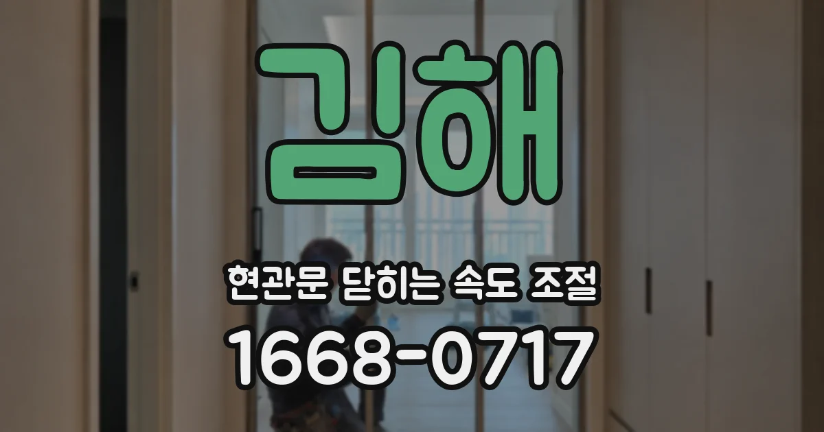 김해 현관문 닫히는 속도 조절