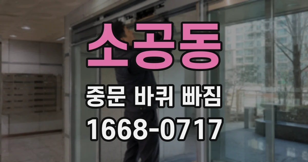 소공동 중문 바퀴 빠짐