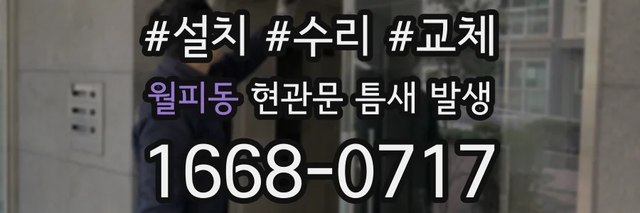 월피동 현관문 틈새 발생