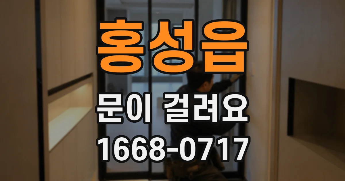 홍성읍 문이 걸려요