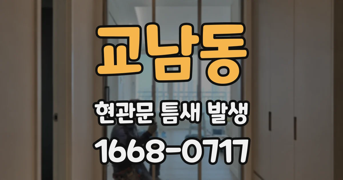 교남동 현관문 틈새 발생