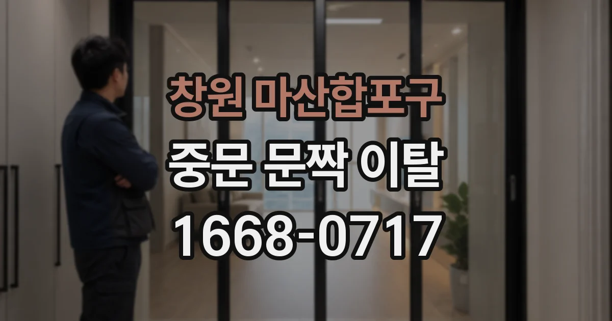 창원 마산합포구 중문 문짝 이탈