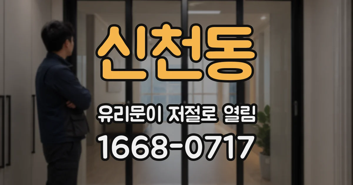 신천동 유리문이 저절로 열림