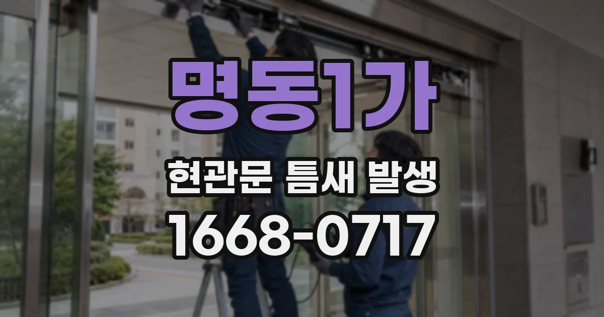 명동1가 현관문 틈새 발생