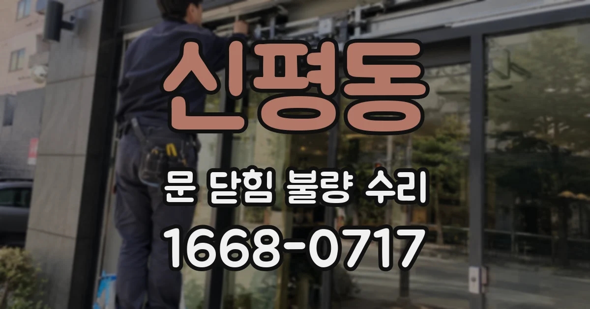 신평동 문 닫힘 불량 수리