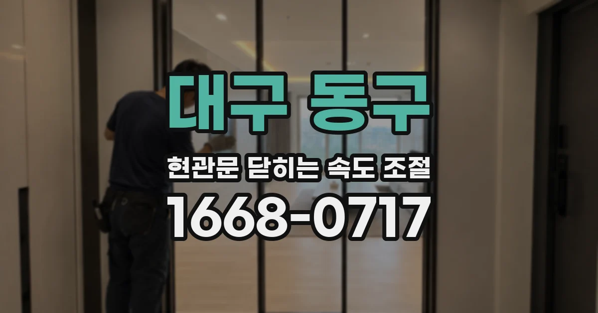 대구 동구 현관문 닫히는 속도 조절