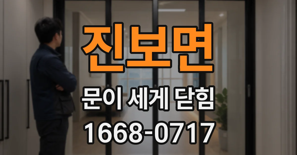 진보면 문이 세게 닫힘