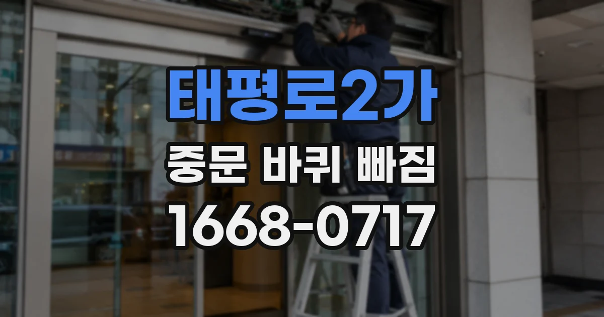 태평로2가 중문 바퀴 빠짐