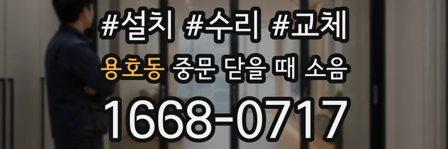 용호동 중문 닫을 때 소음