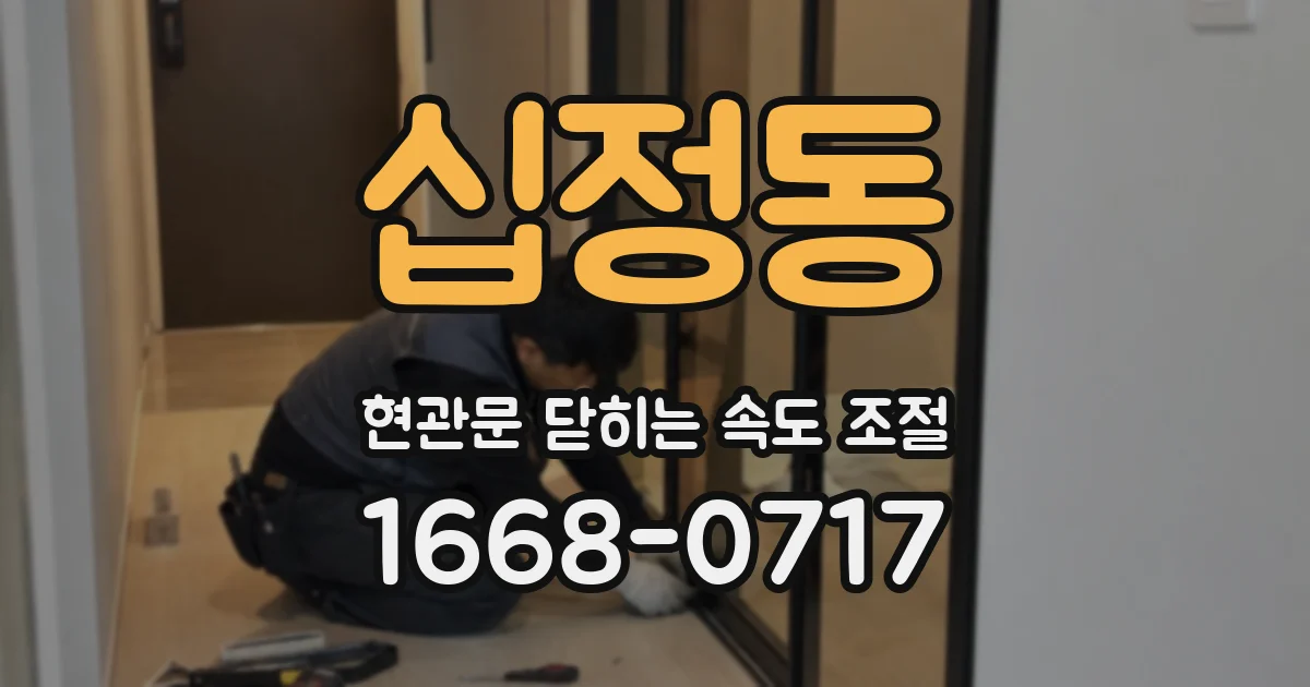 십정동 현관문 닫히는 속도 조절