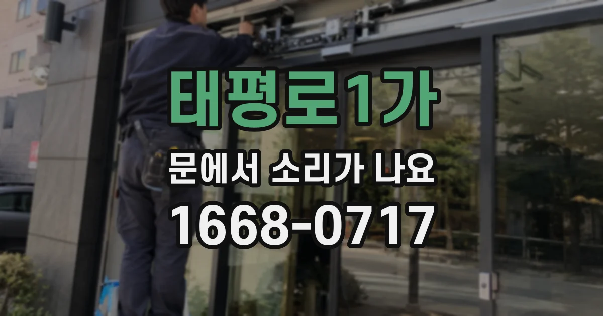 태평로1가 문에서 소리가 나요